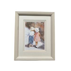 Vintage 1989 Ivan Anderson S.A.I Secrets Watercolor Print Framed & Matted